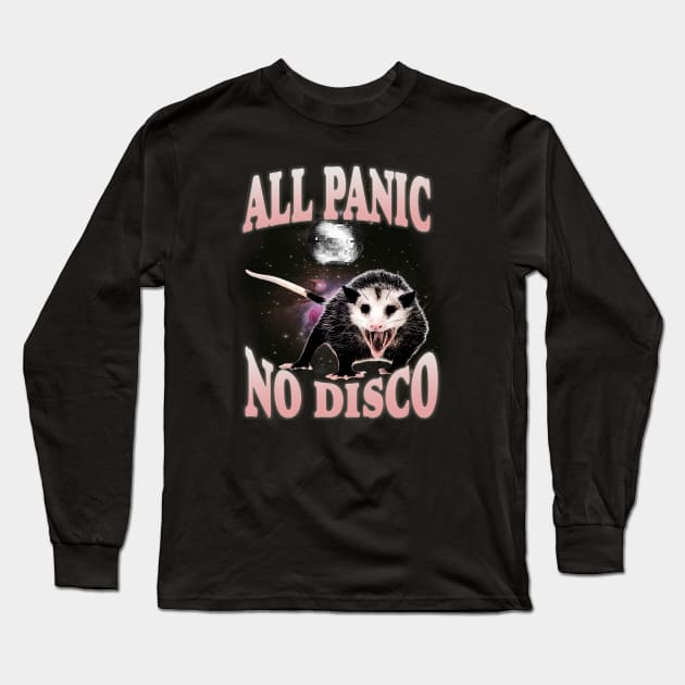 All Panic No DOpossum T-shirt - Unisex Tee -Opossum Meme Possum Cute Long Sleeve T-Shirt by Hamza Froug